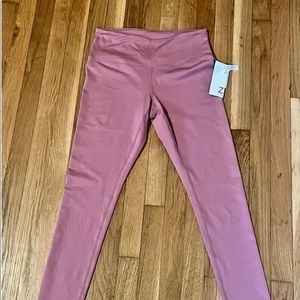 Z By Zella Womens Daily High Waist Leggings Pants Pink Pull On Stretch M New